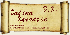 Dafina Karadžić vizit kartica